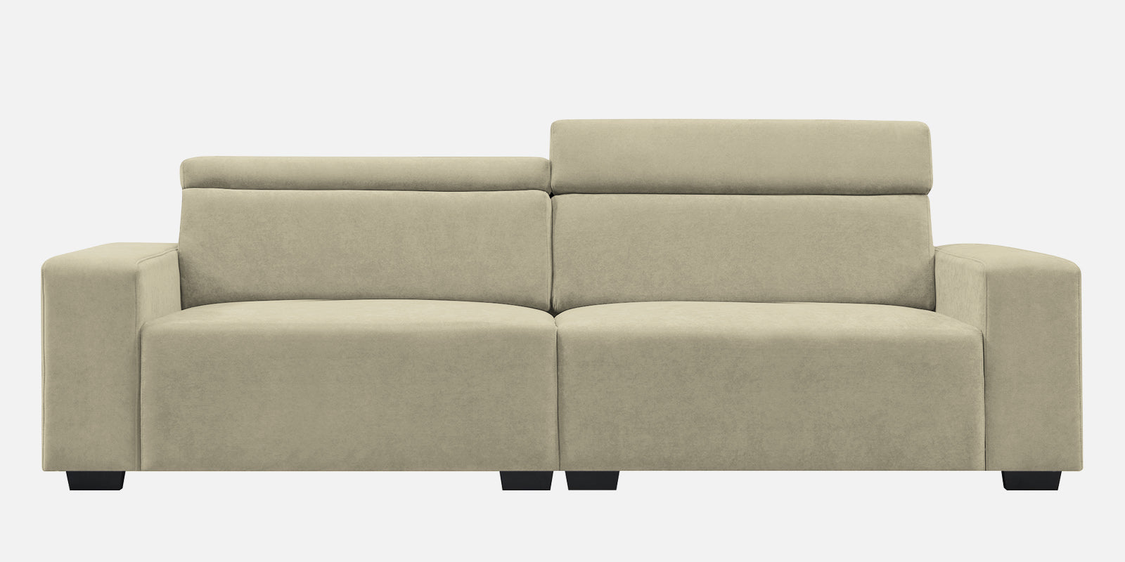 Hiro Fabric 3 Seater Sofa In Carnival Beige Colour - Febonic Living