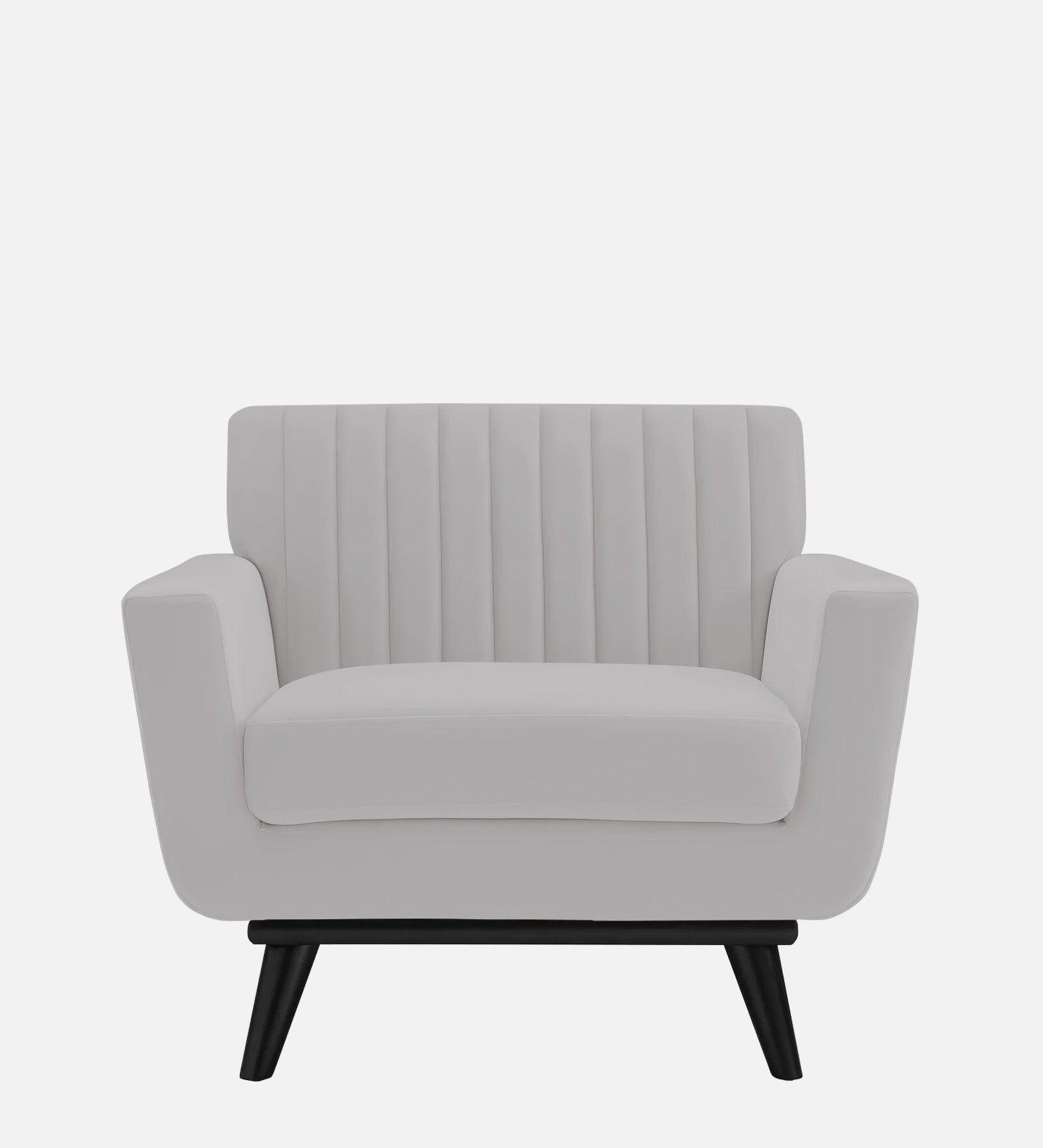 Tucker Velvet 1 Seater Sofa In Light Grey Colour - Febonic Living