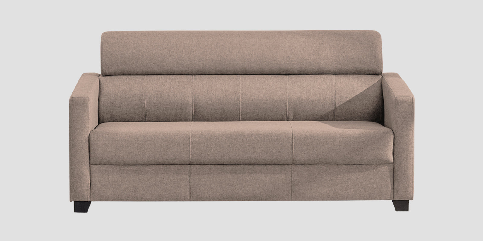 Devo Fabric 3 Seater Sofa In Kadhi Beige Colour - Febonic Living