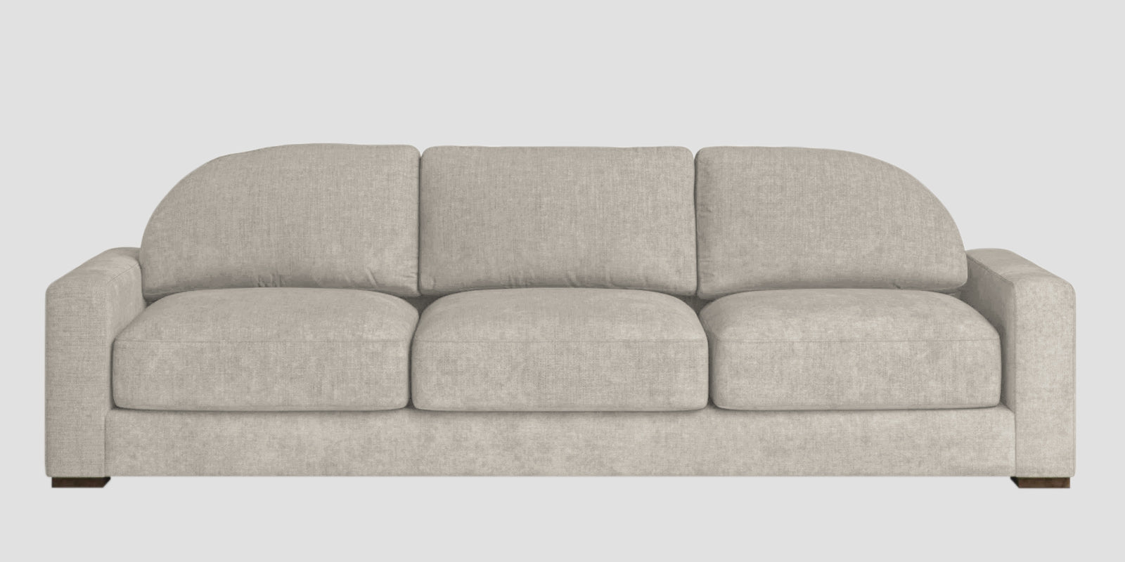 Dara Fabric 3 Seater Sofa In Ash Grey Colour - Febonic Living