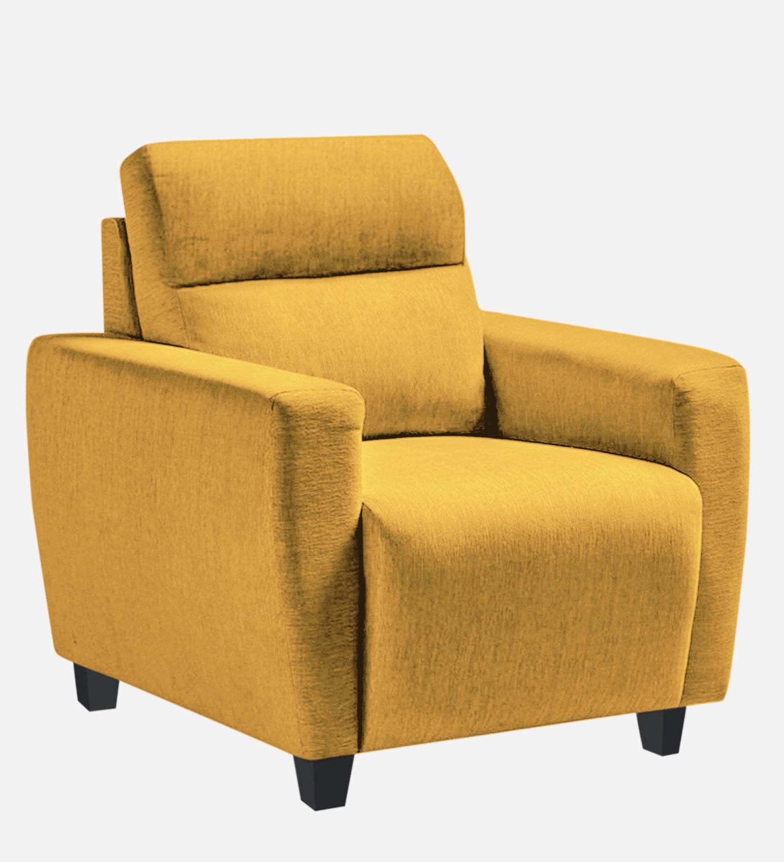 Bakadi Fabric 1 Seater Sofa In Bold yellow Colour - Febonic Living