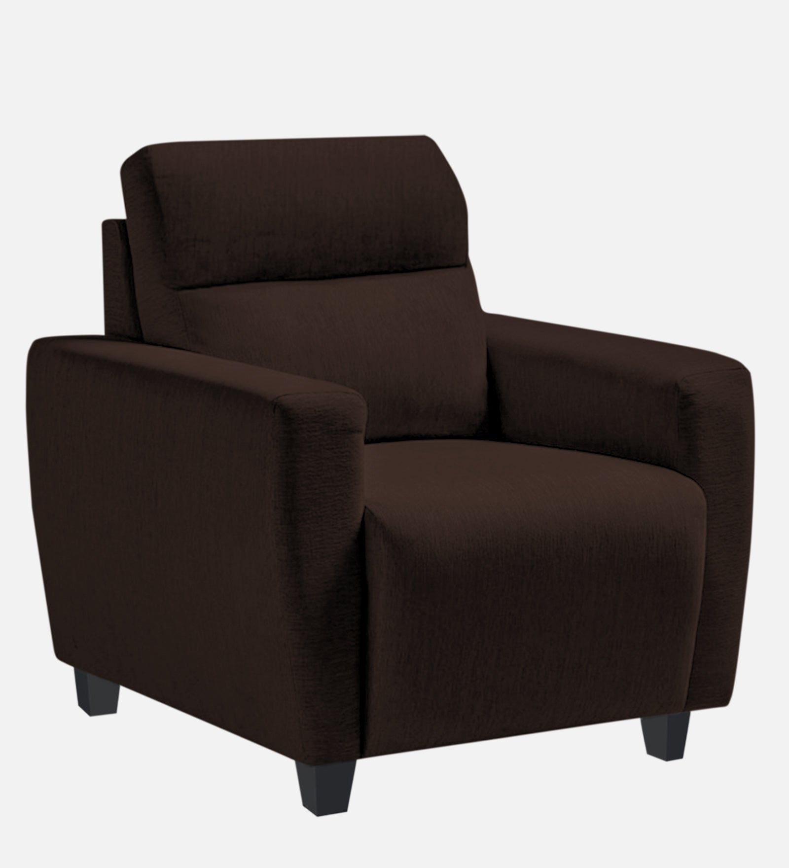 Bakadi Fabric 1 Seater Sofa In coffee brown Colour - Febonic Living