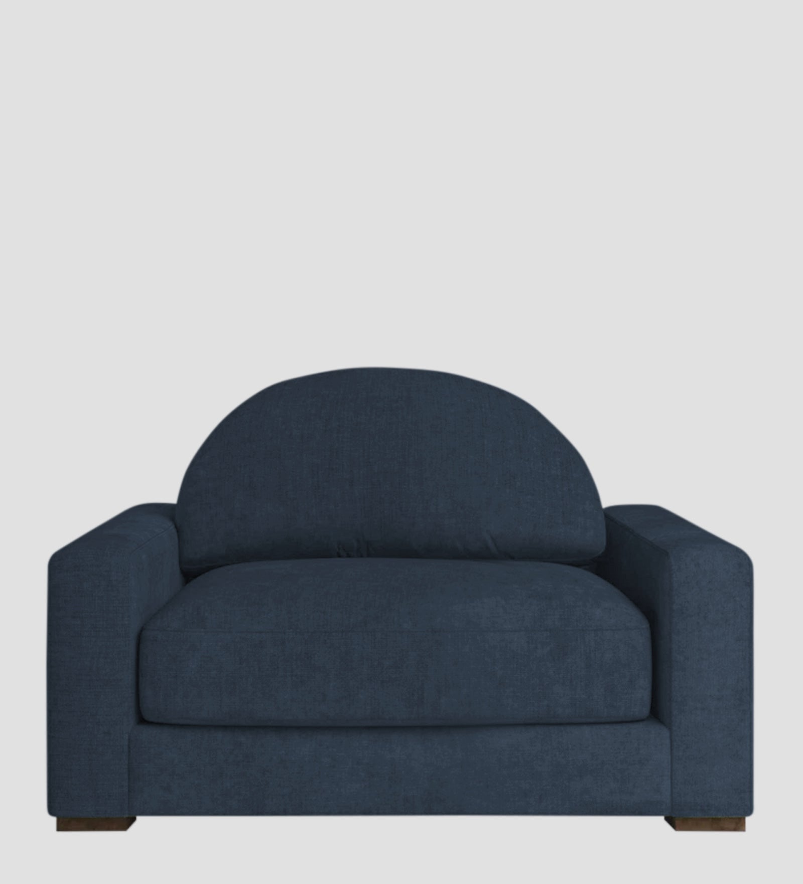 Dara Fabric 1 Seater Sofa In Denim Blue Colour - Febonic Living