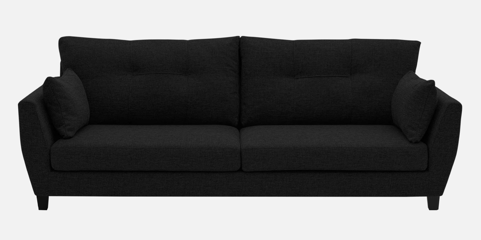 Mario Fabric 3 Seater Sofa In Zed Black Colour - Febonic Living
