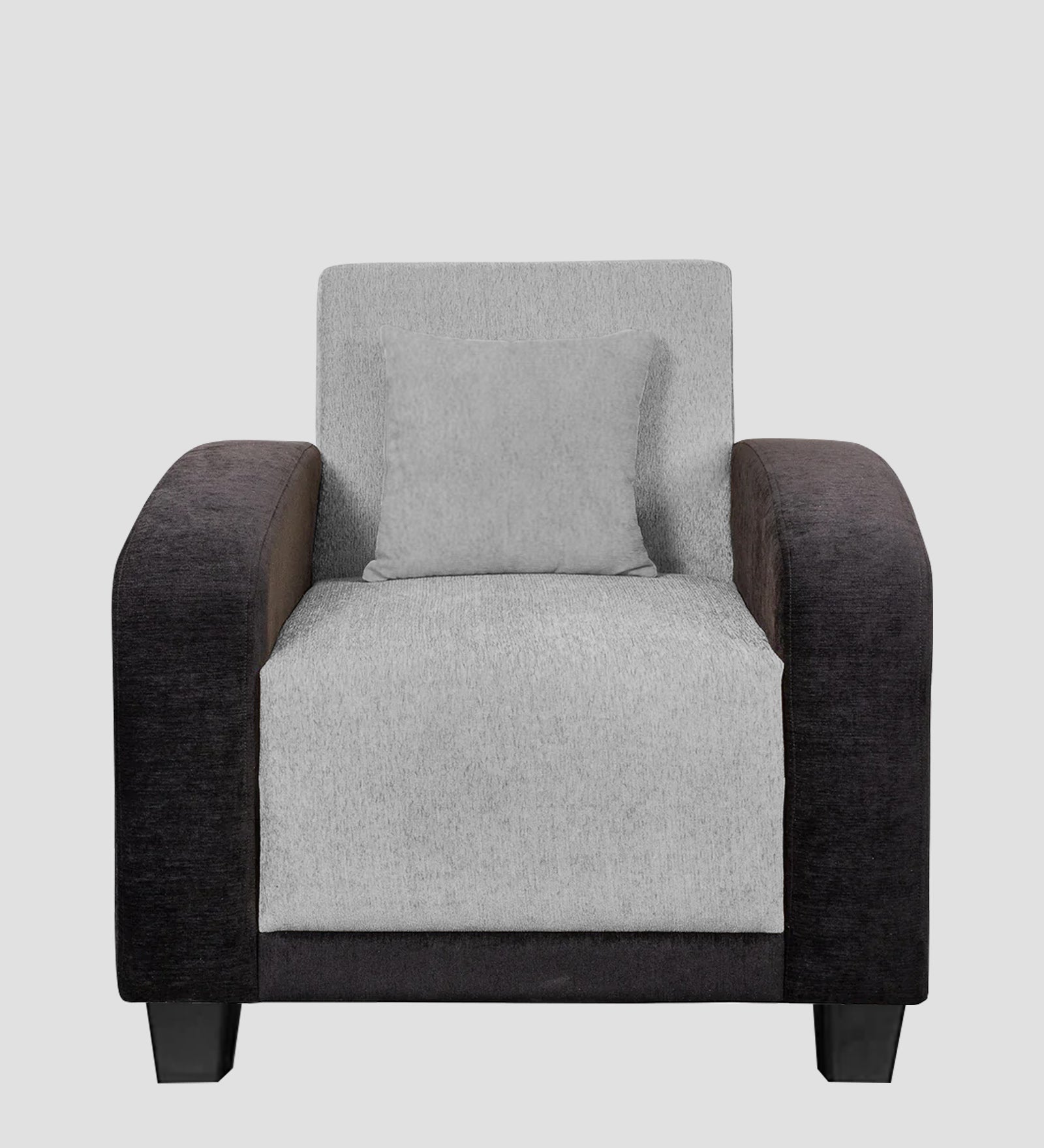 Alex Fabric 1 Seater Sofa In Lit Grey Colour - Febonic Living
