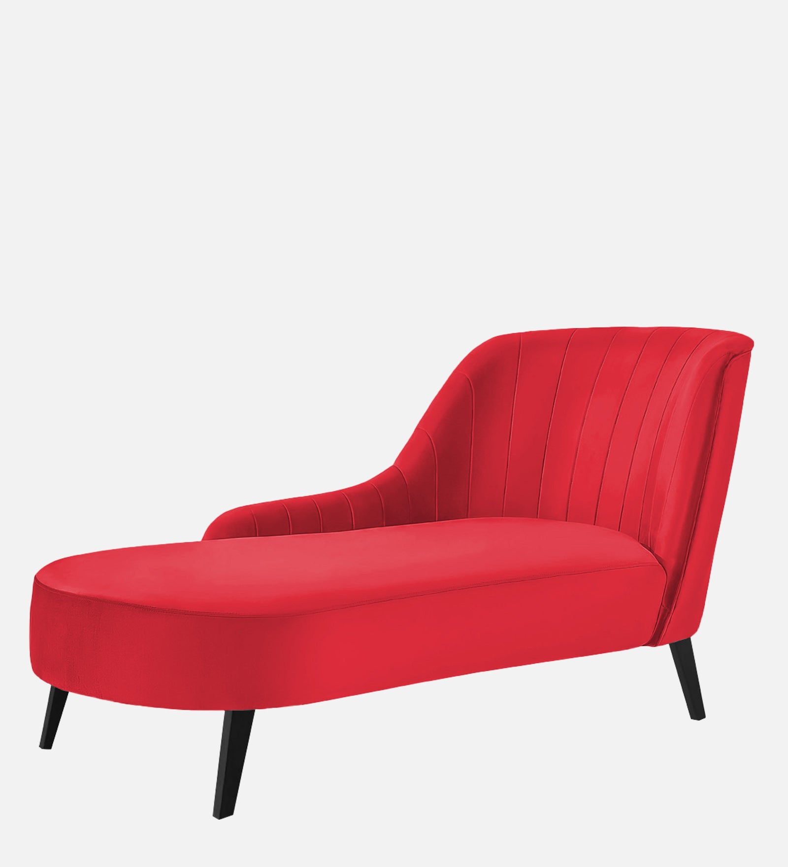 Flora Velvet LHS Chaise Lounger In Ox Blood Maroon Colour - Febonic Living