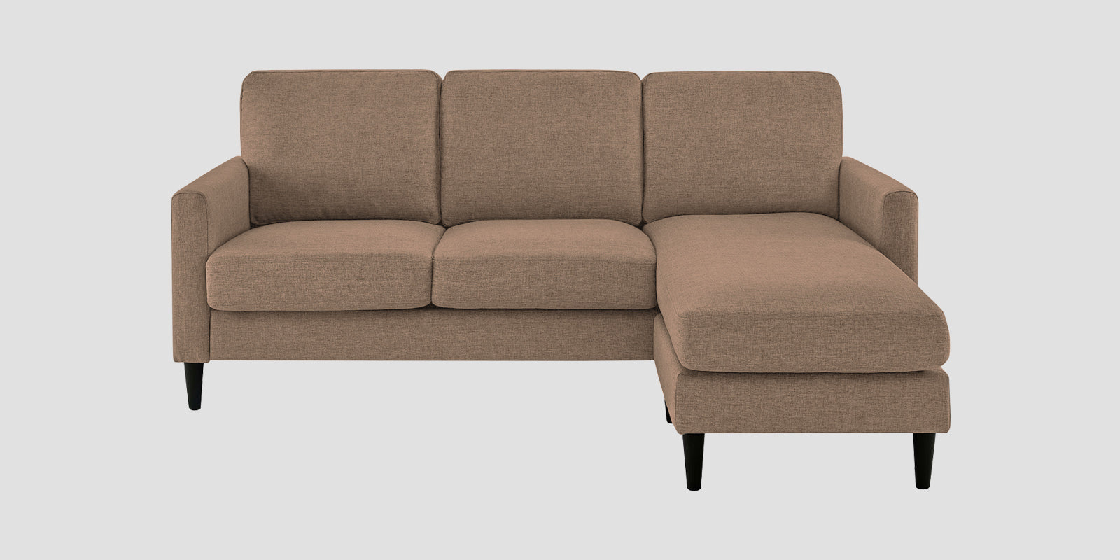 Romie Fabric LHS Sectional Sofa (2+Lounger) In Cookie Beige Colour - Febonic Living