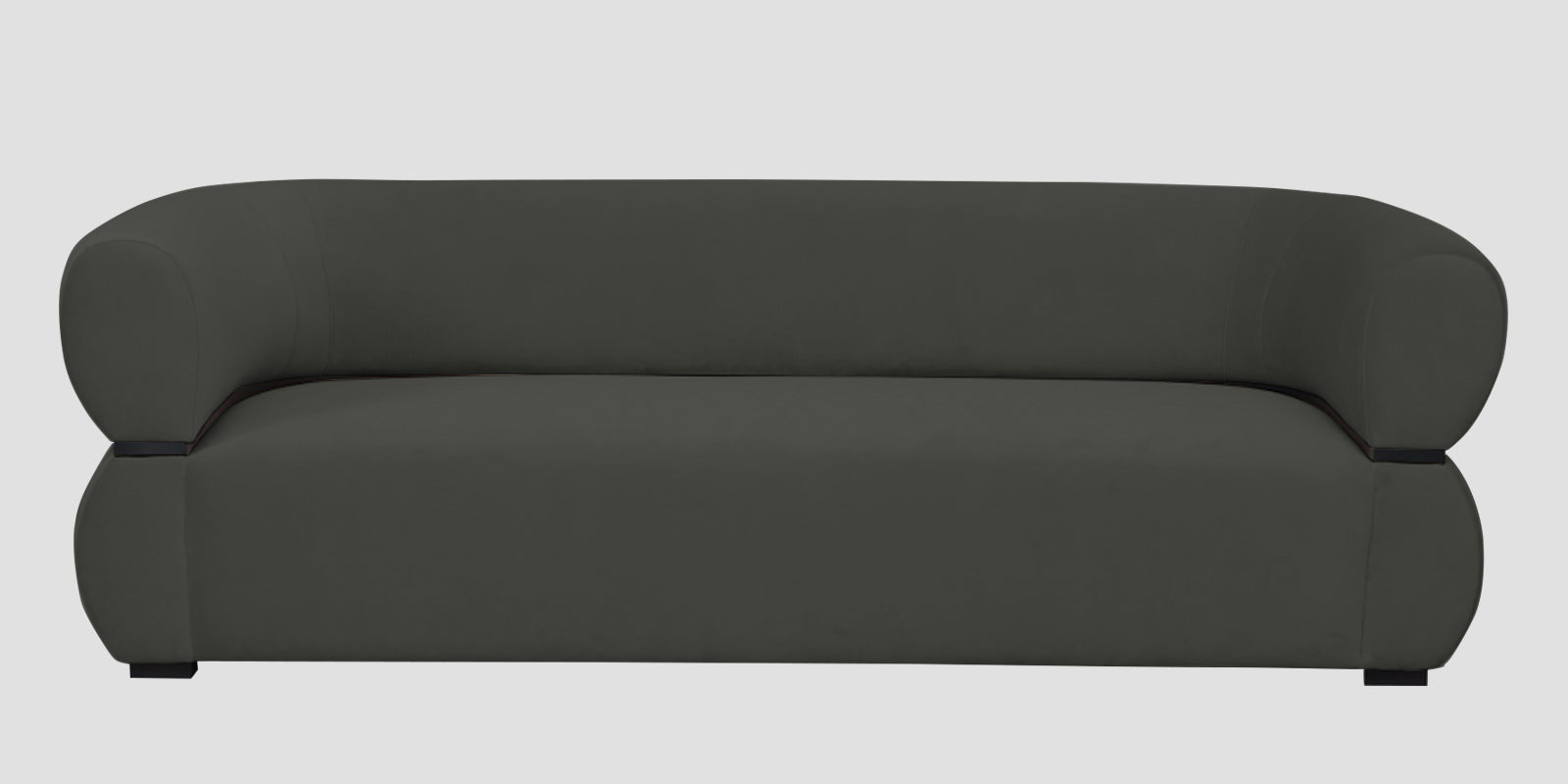 Kula Velvet 3 Seater Sofa In Hory Grey Colour - Febonic Living