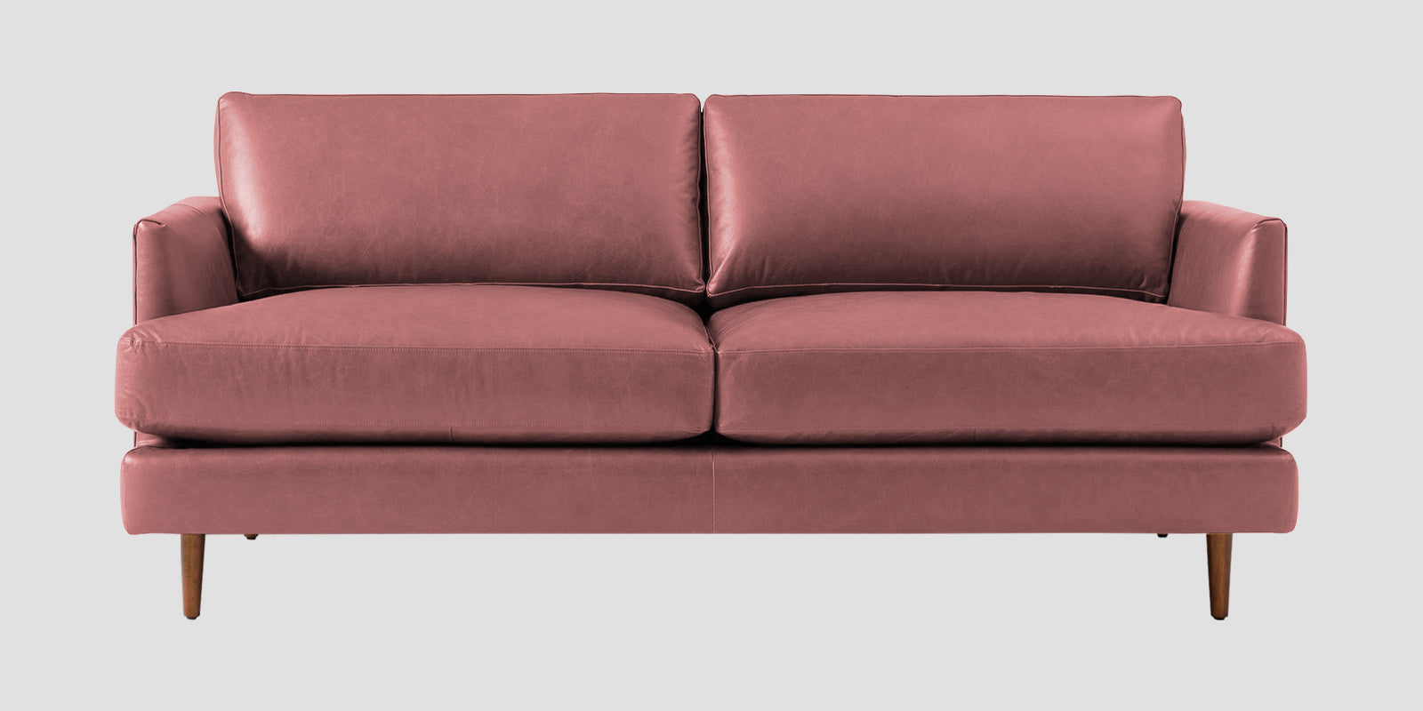 Sterio Leatherette 2 Seater Sofa In Light Pink Colour - Febonic Living