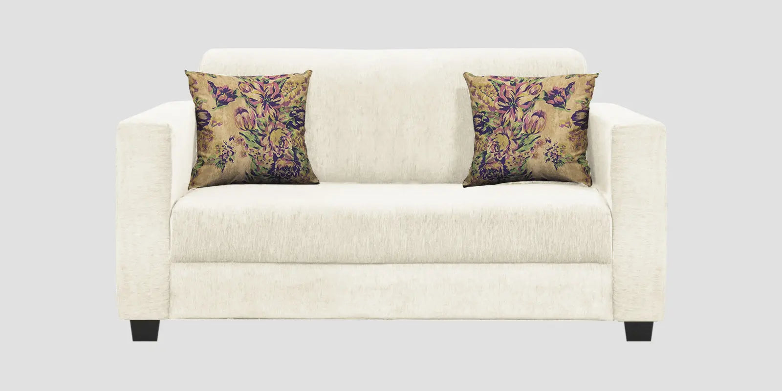 Lipu Fabric 2 Seater Sofa In Ivory Cream Colour Febonic Living