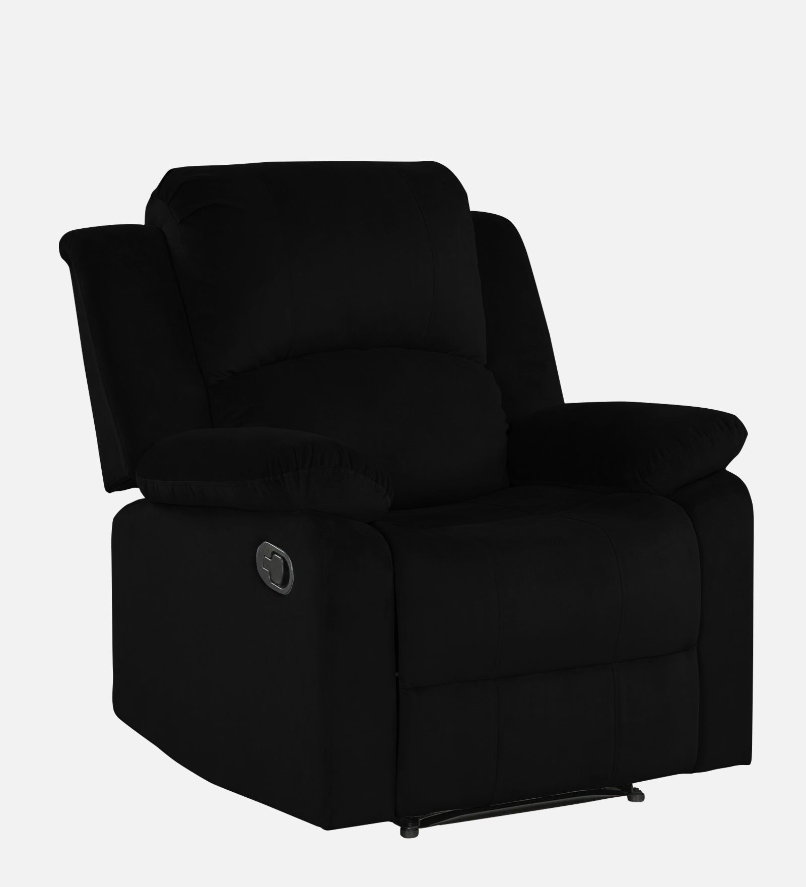 Lexi Fabric 1 Seater Motorized Recliner In Adam Black Colour - Febonic Living