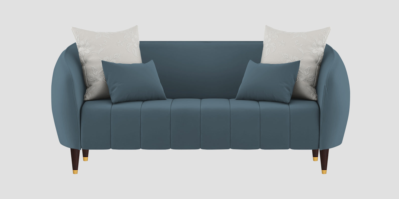 Hairo Velvet 2 Seater Sofa In Oxford Blue Colour - Febonic Living