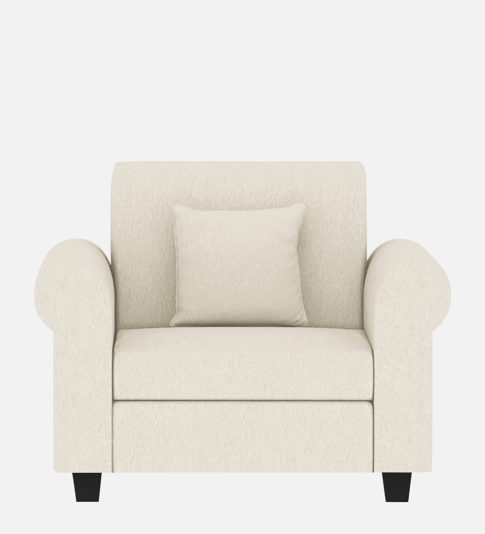 Derado Fabric 1 Seater Sofa In Ivory Cream Colour - Febonic Living