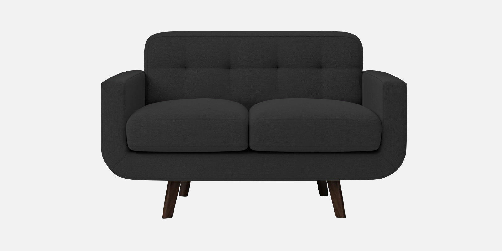 Marsela Fabric 2 Seater Sofa In Bitter Black Colour - Febonic Living