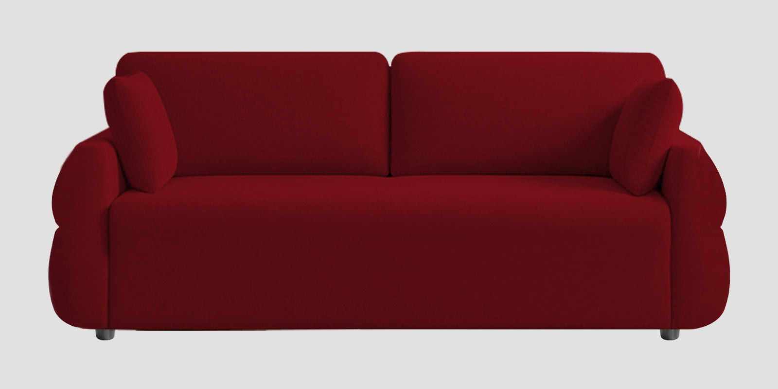 Jack Fabric 3 Seater Sofa In Ruby Red Colour - Febonic Living