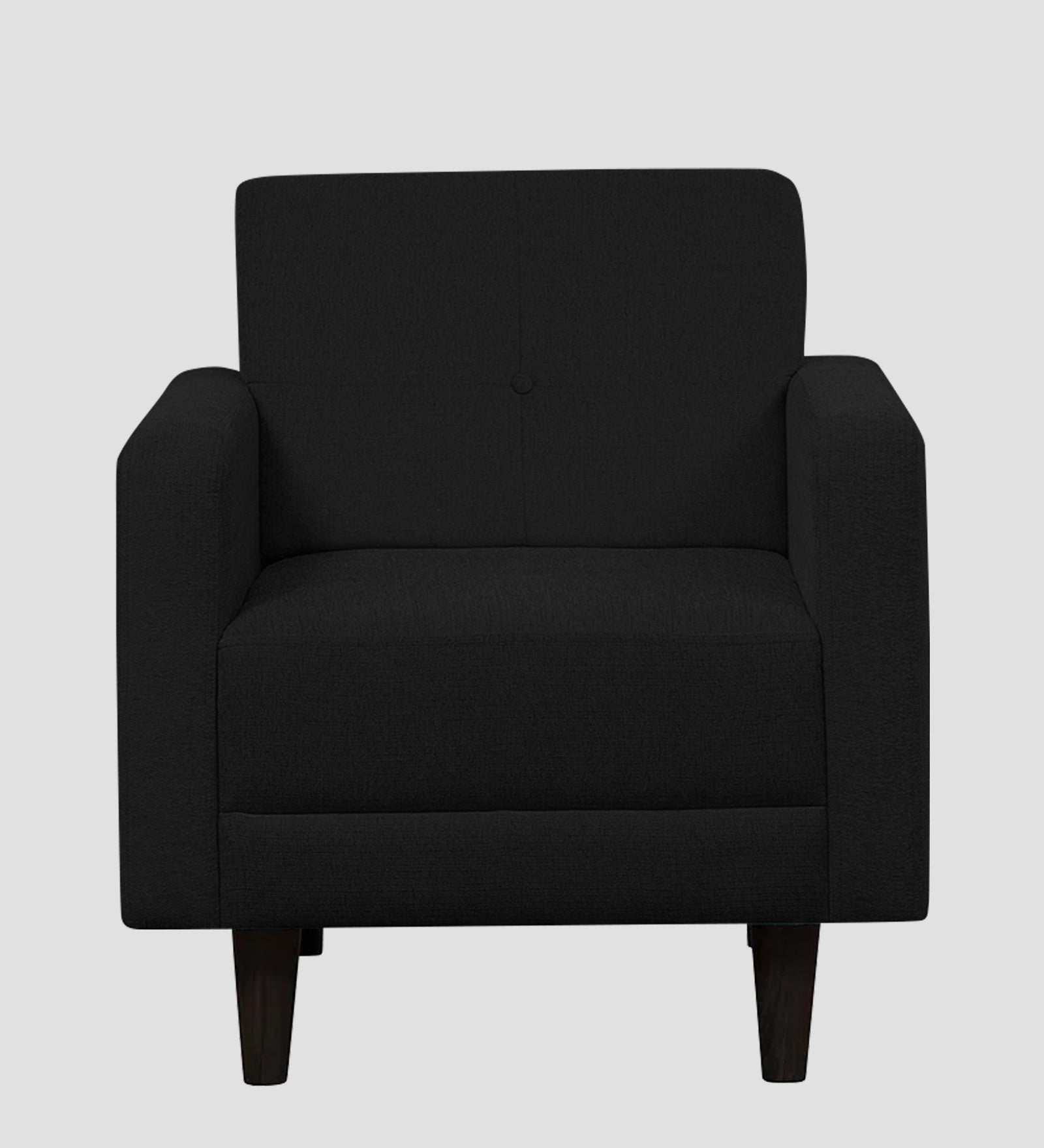 Noha Fabric 1 Seater Sofa In Zed Black Colour - Febonic Living