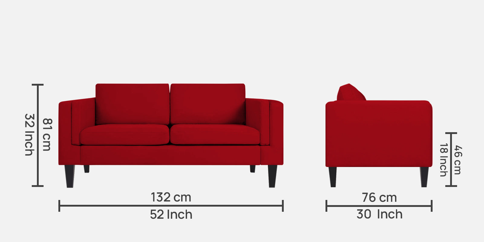 Jasper Velvet 2 Seater Sofa In Berry Maroon Colour - Febonic Living