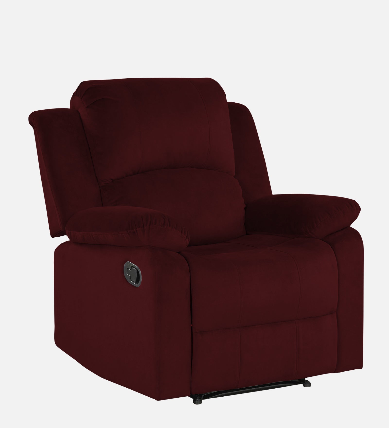Lexi Fabric 1 Seater Motorized Recliner In Blood Maroon Colour - Febonic Living