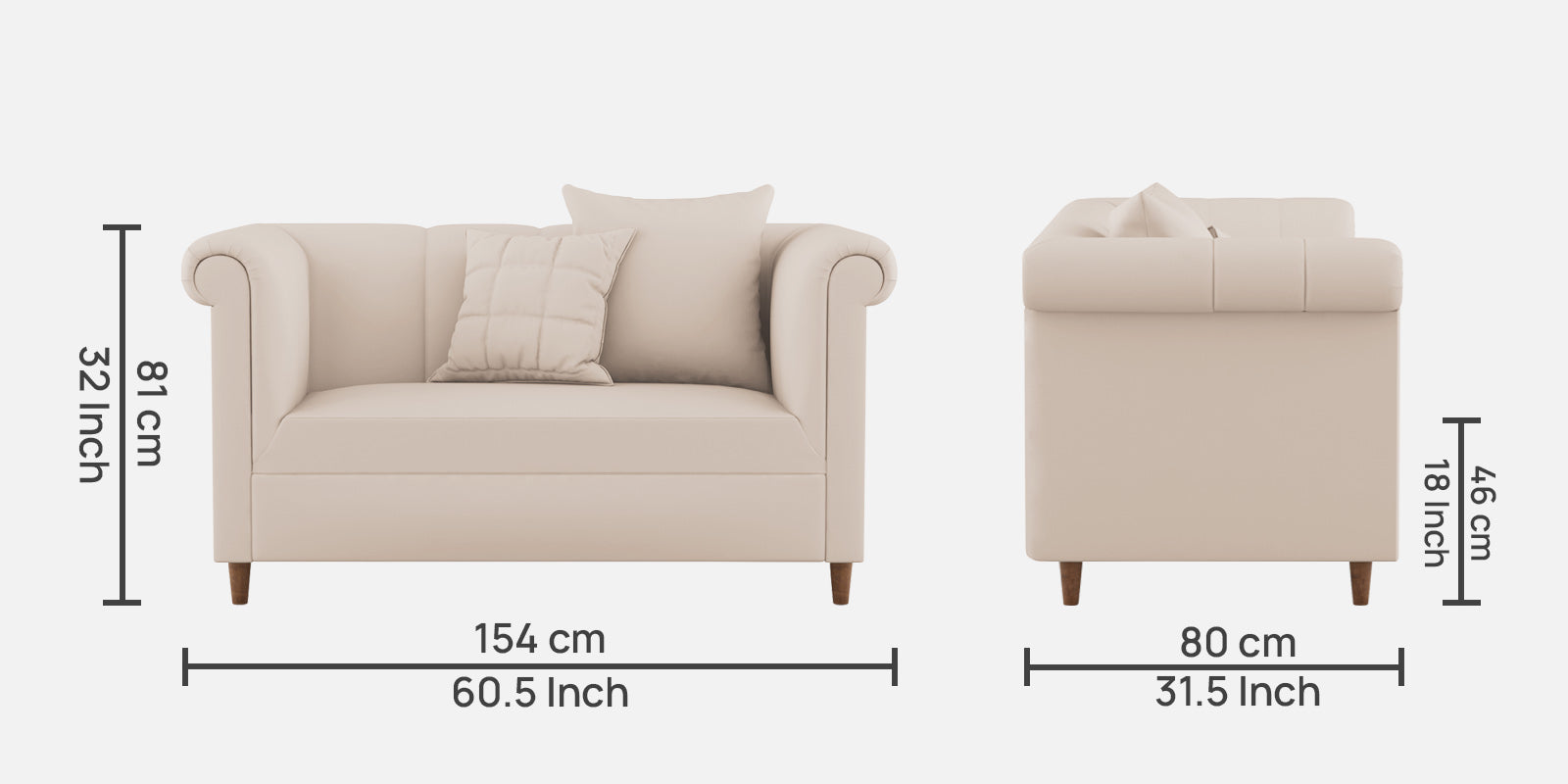 Rubi Velvet 2 Seater Sofa In Camel Beige Colour - Febonic Living