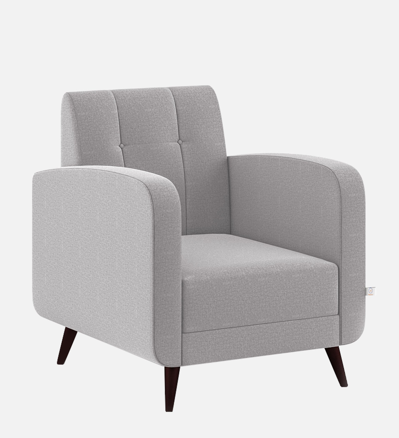 Wiki Velvet 1 Seater Sofa In Concrete grey Colour - Febonic Living