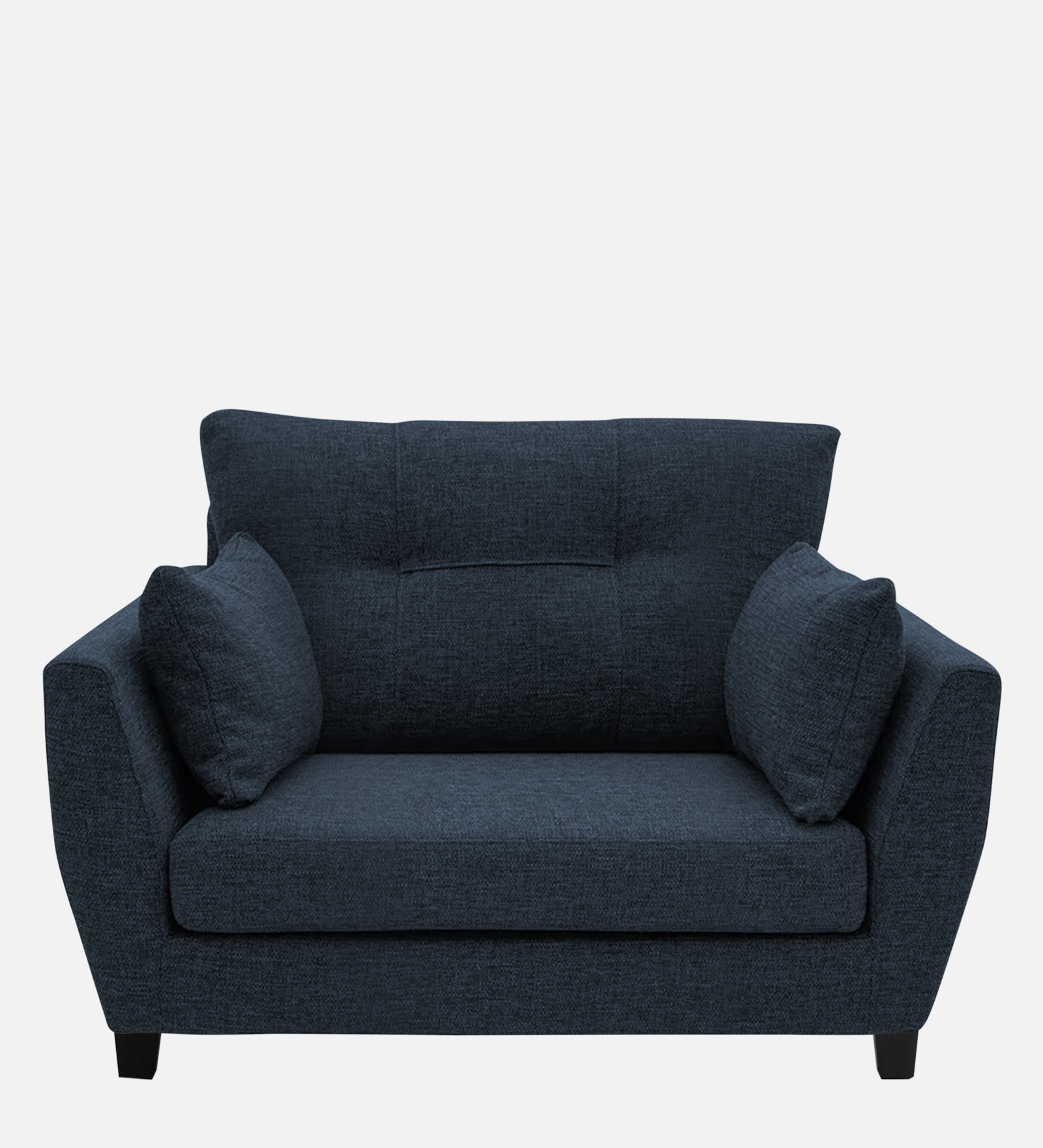 Mario Fabric 1 Seater Sofa In Denim Blue Colour - Febonic Living