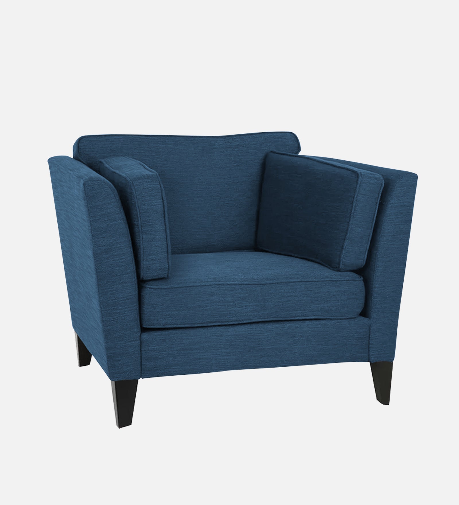 Nigar Fabric 1 Seater Sofa in Light Blue Colour