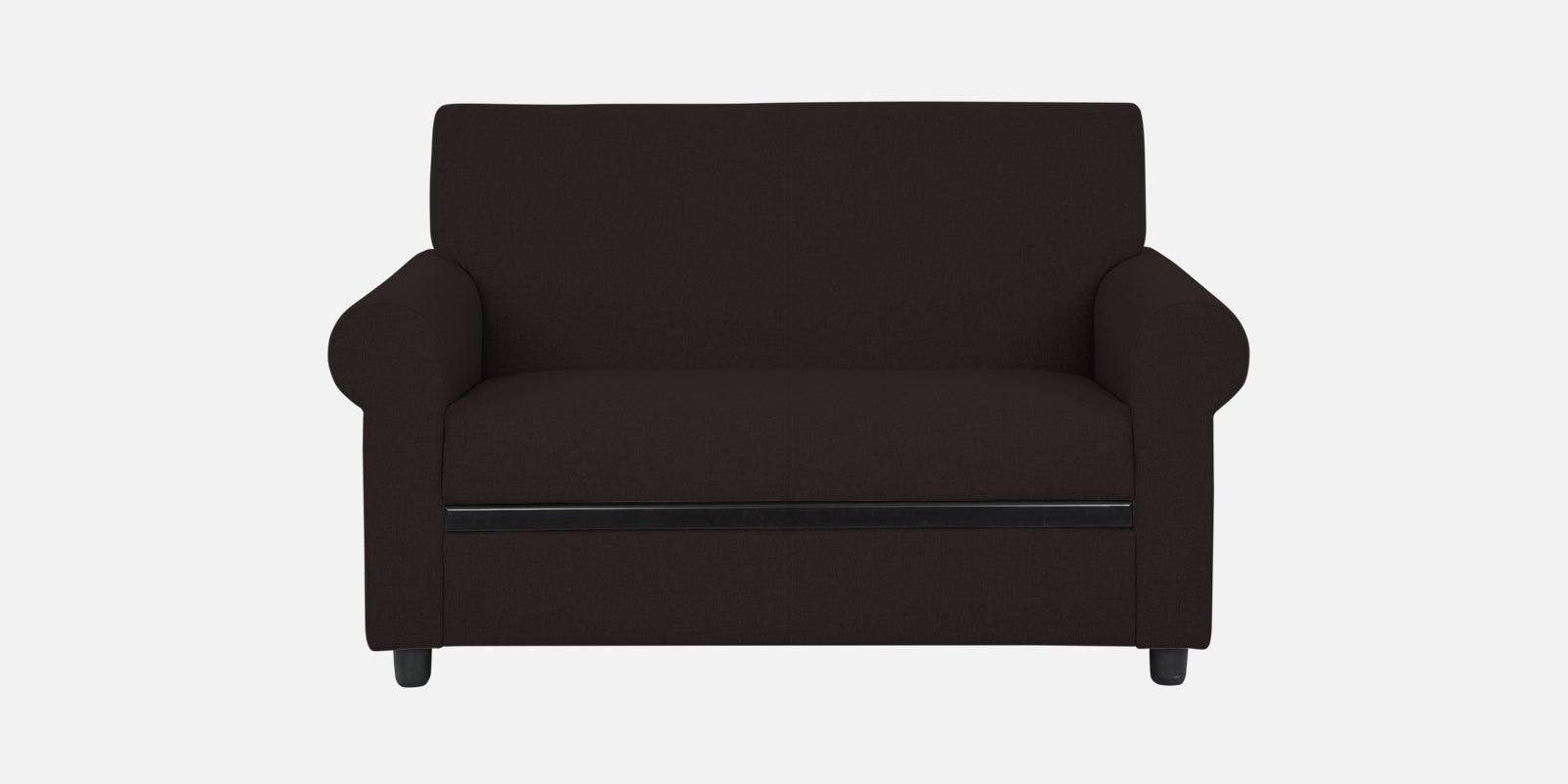 Ribby Fabric 2 Seater Sofa In Dark Brown Colour - Febonic Living