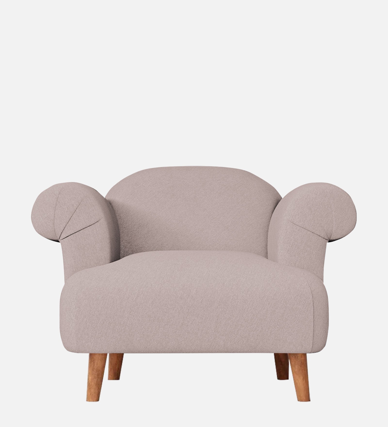 Barber Fabric 1 Seater Sofa In Almond Beige Colour - Febonic Living