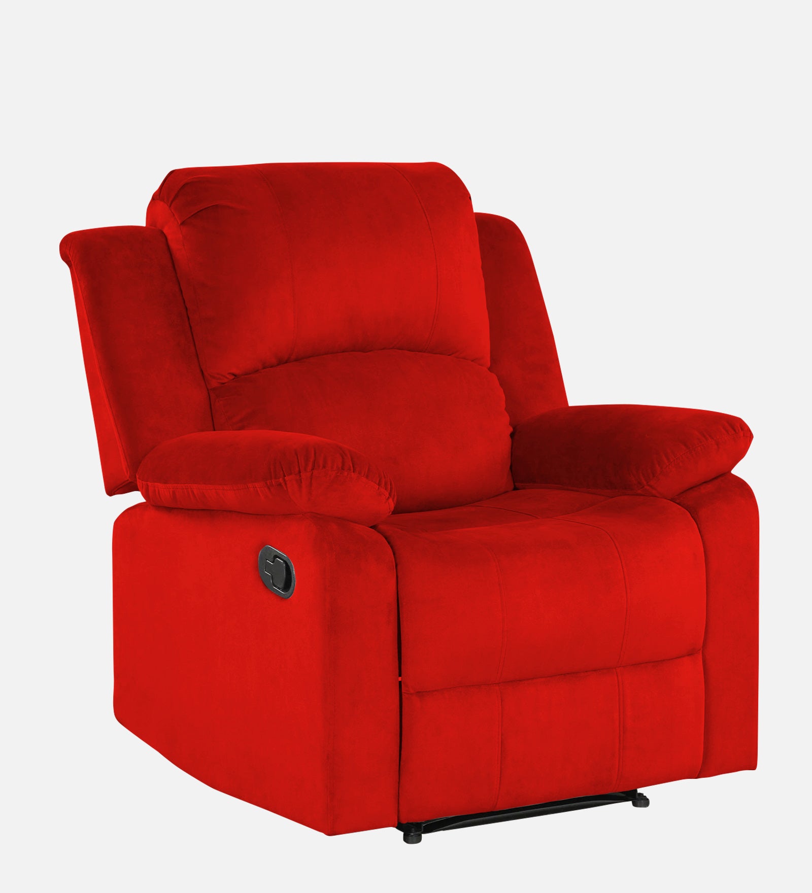 Henry Fabric 1 Seater Manual Recliner In Ruby Red Colour - Febonic Living