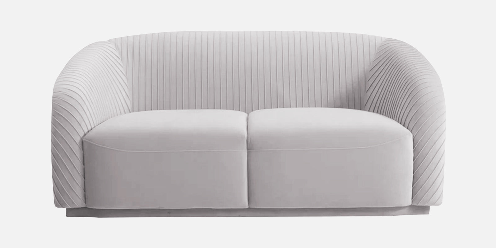 Yara Velvet Fabric 2 Seater Sofa In Concrete Grey Colour - Febonic Living