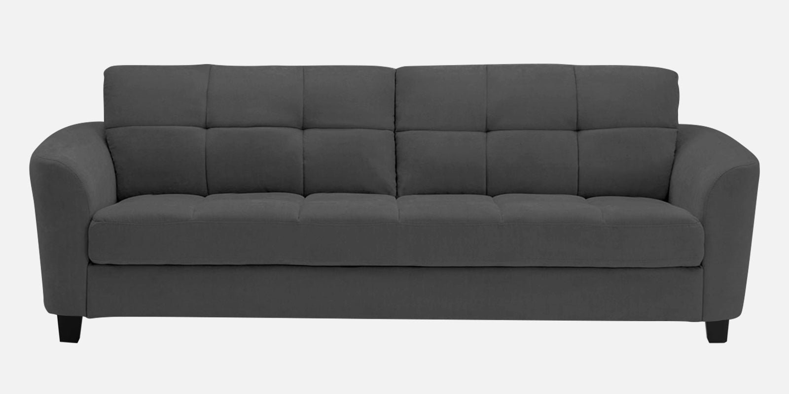 Mulan Fabric 3 Seater Sofa In Stone Grey Colour - Febonic Living