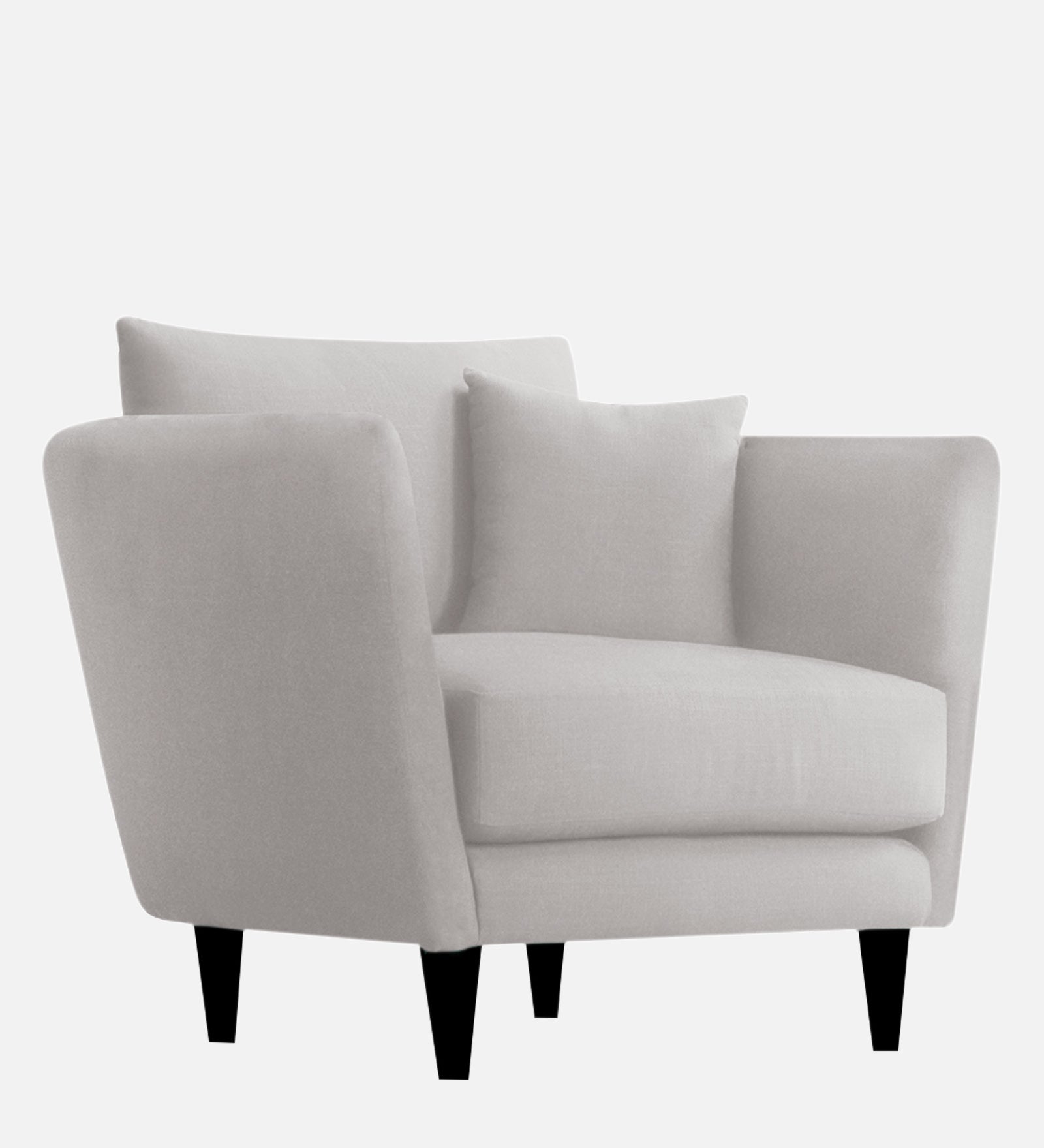 Norway Velvet 1 Seater Sofa In Concrete Grey Colour - Febonic Living