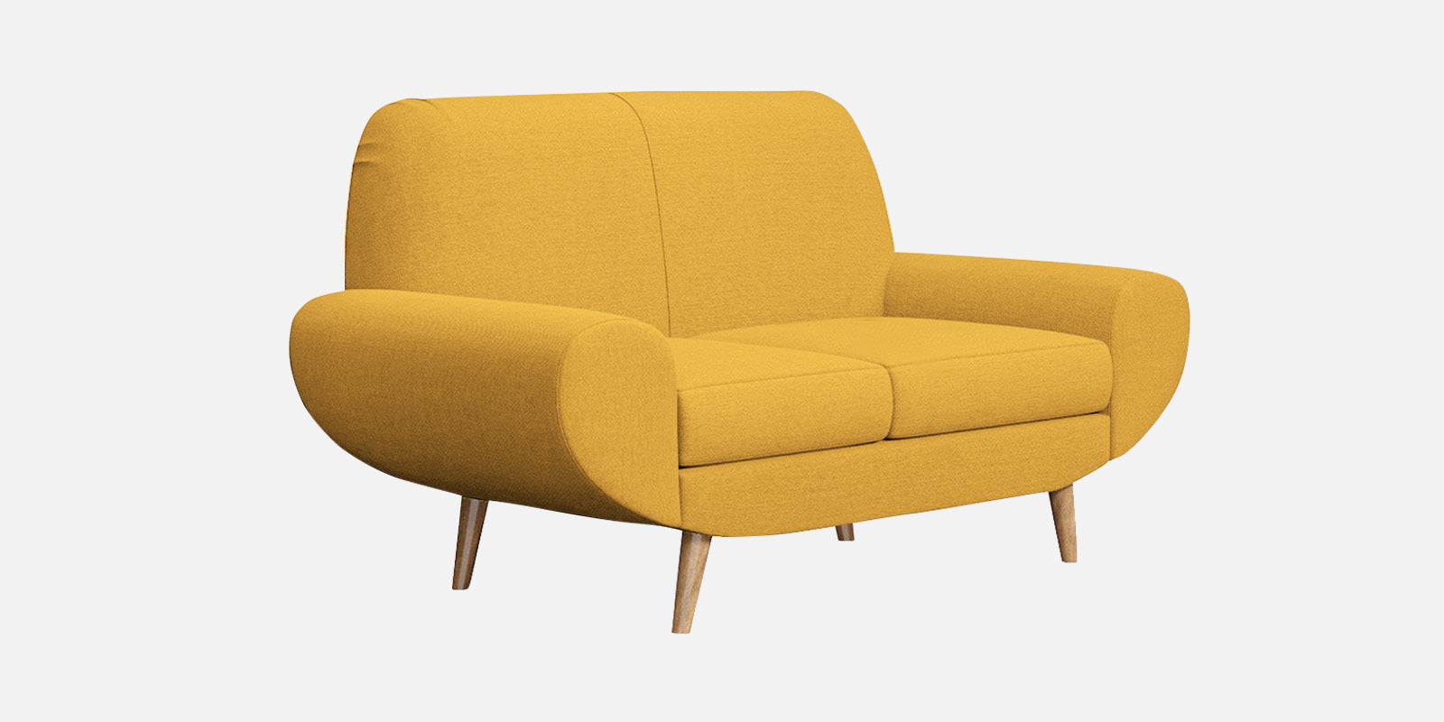 Jessy Fabric 2 Seater Sofa In Bold Yellow Colour - Febonic Living