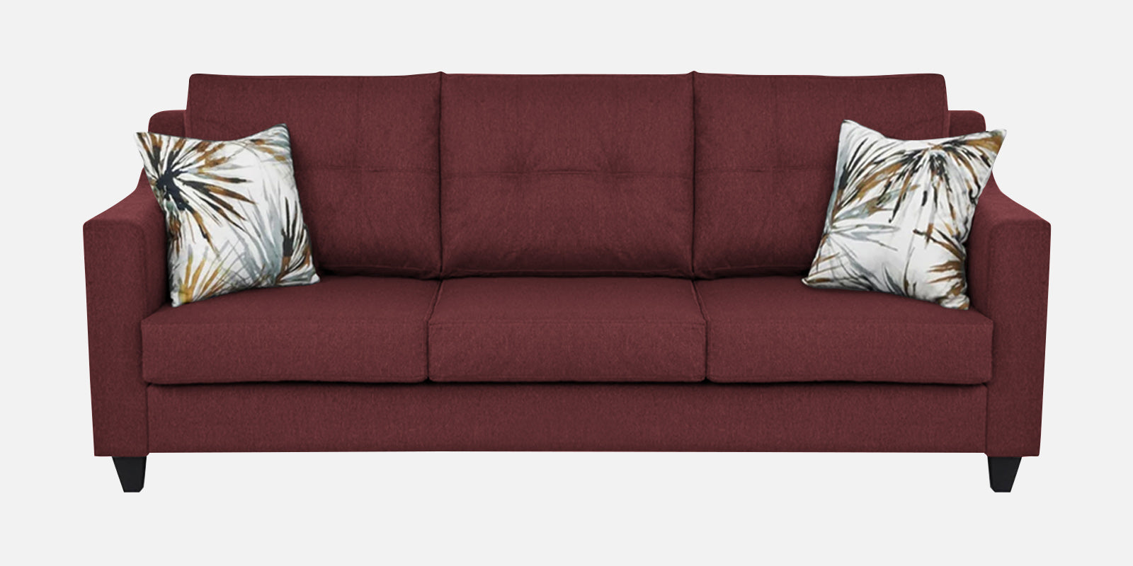 Welly Fabric 3 Seater Sofa In Blaze Red Colour - Febonic Living