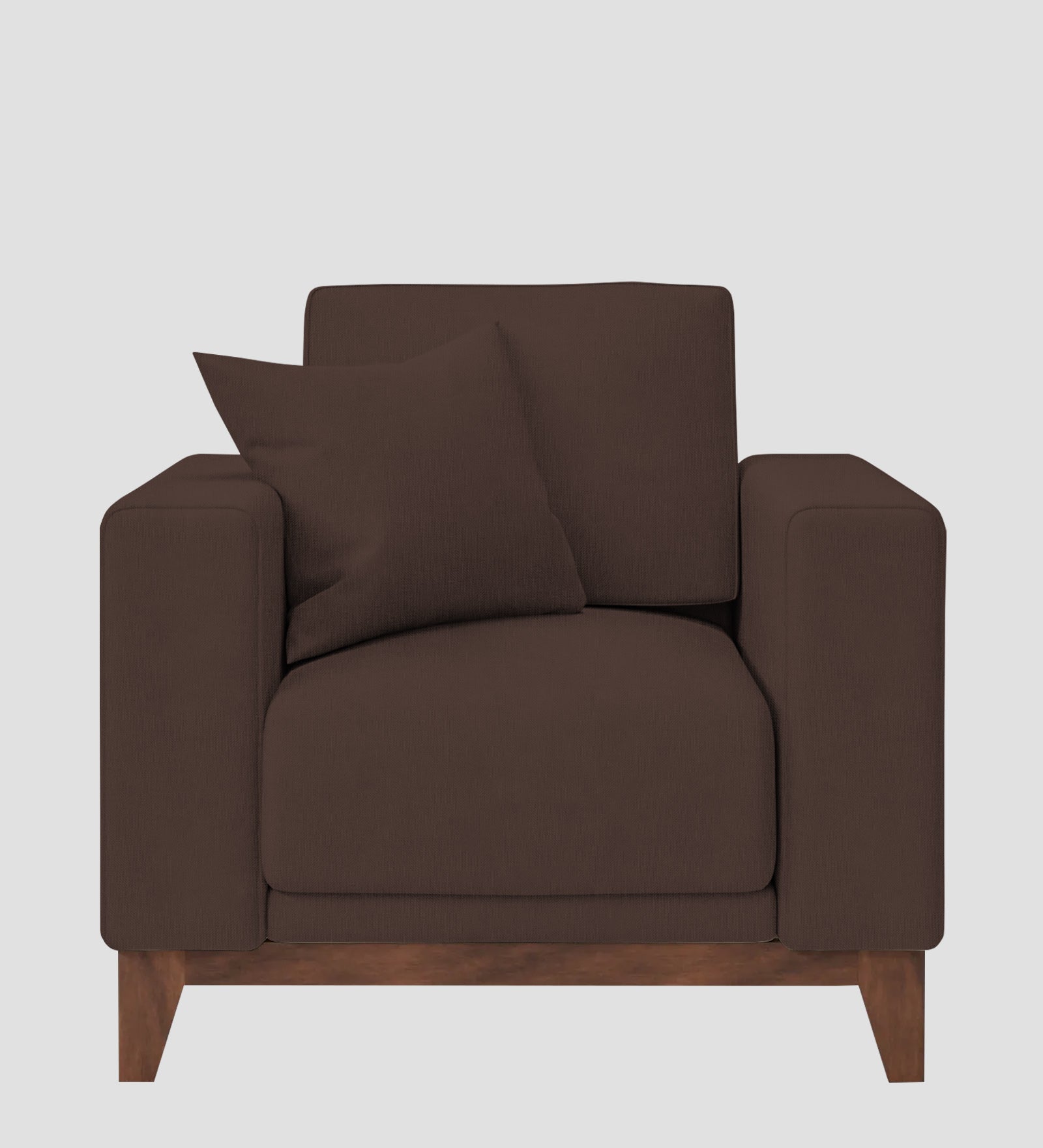 Luca Fabric 1 Seater Sofa In Caramel Brown Colour - Febonic Living