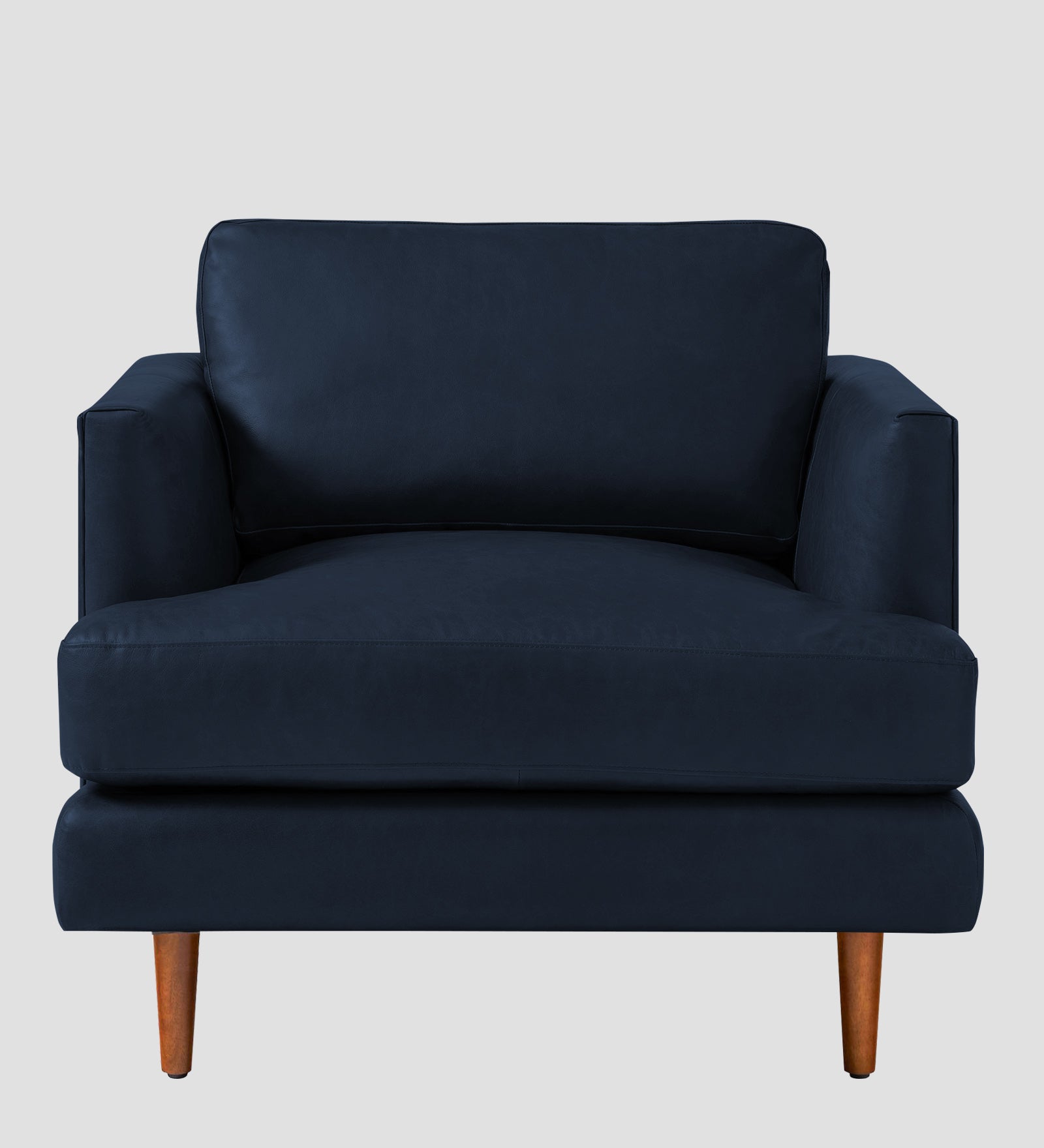 Sterio Leatherette 1 Seater Sofa In Berry Blue Colour - Febonic Living