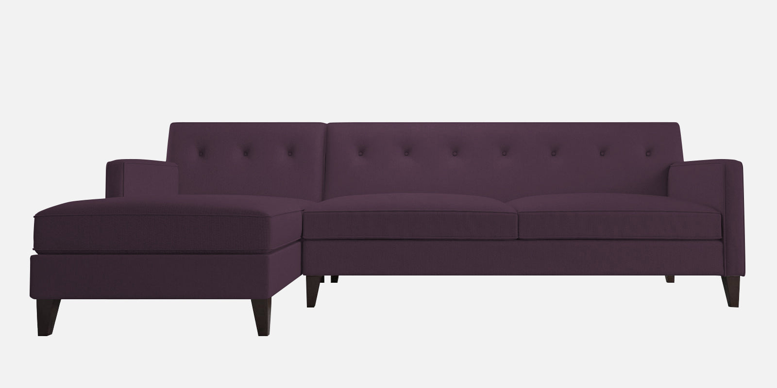 Miller Fabric RHS Sectional Sofa (3+Lounger) In Greek Purple Colour - Febonic Living