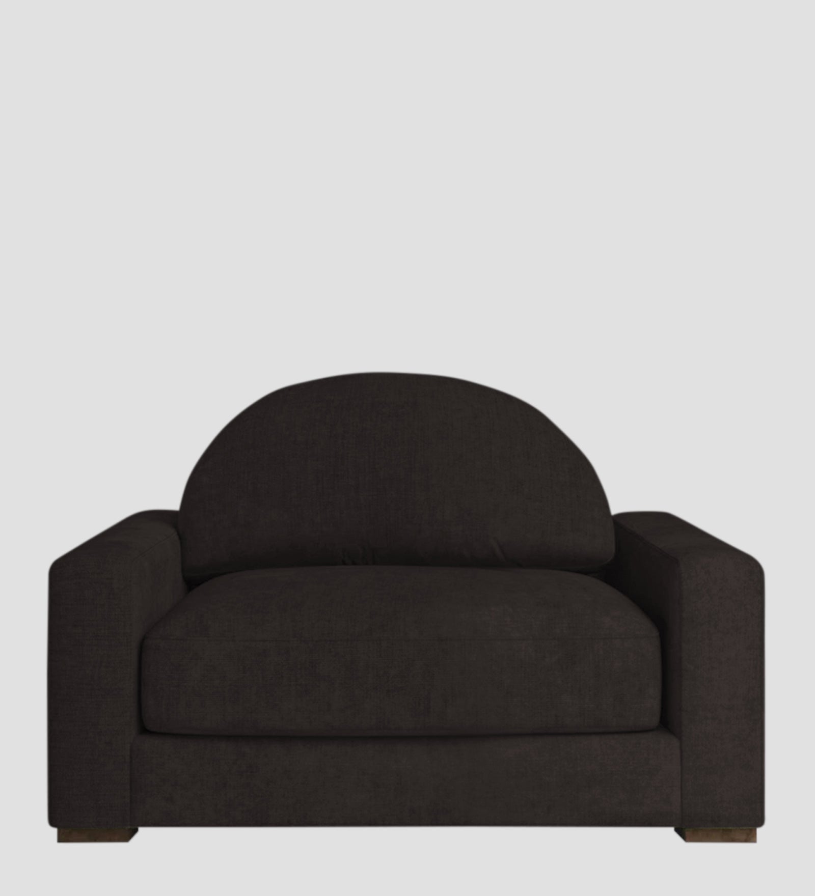 Dara Fabric 1 Seater Sofa In Cara Brown Colour - Febonic Living