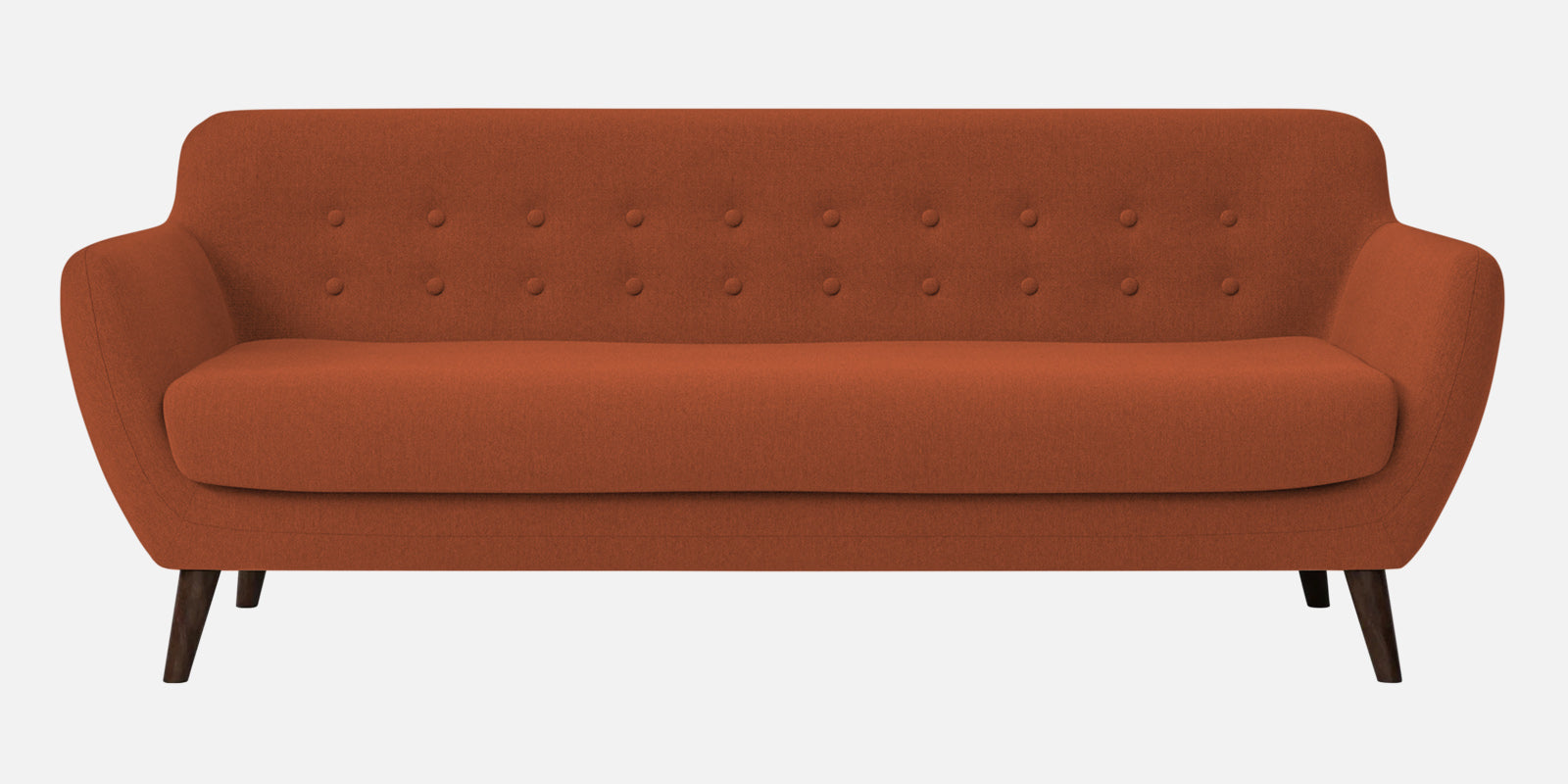 Goofy Fabric 3 Seater Sofa In Royal Orange Colour - Febonic Living