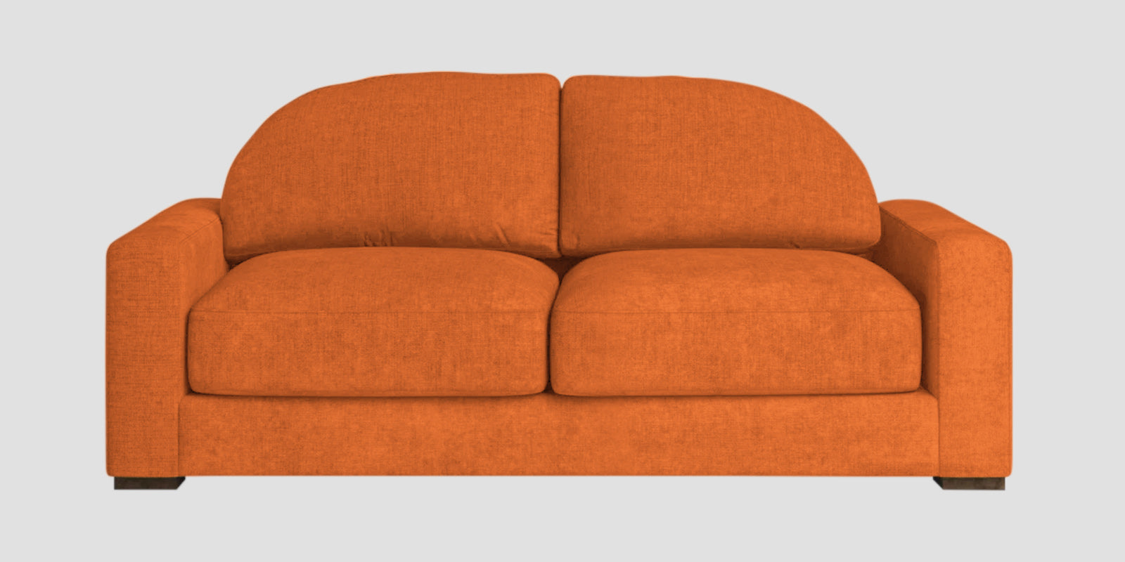 Dara Fabric 2 Seater Sofa In Vivid Orange Colour - Febonic Living