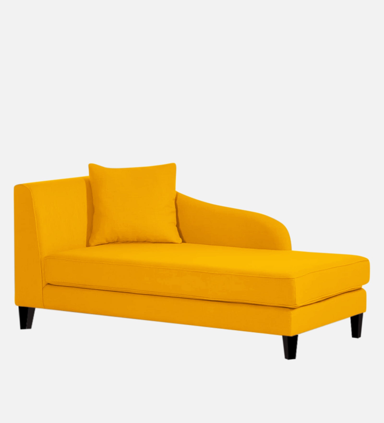 Louis Fabric RHS Chaise Lounger In Bold Yellow Colour - Febonic Living