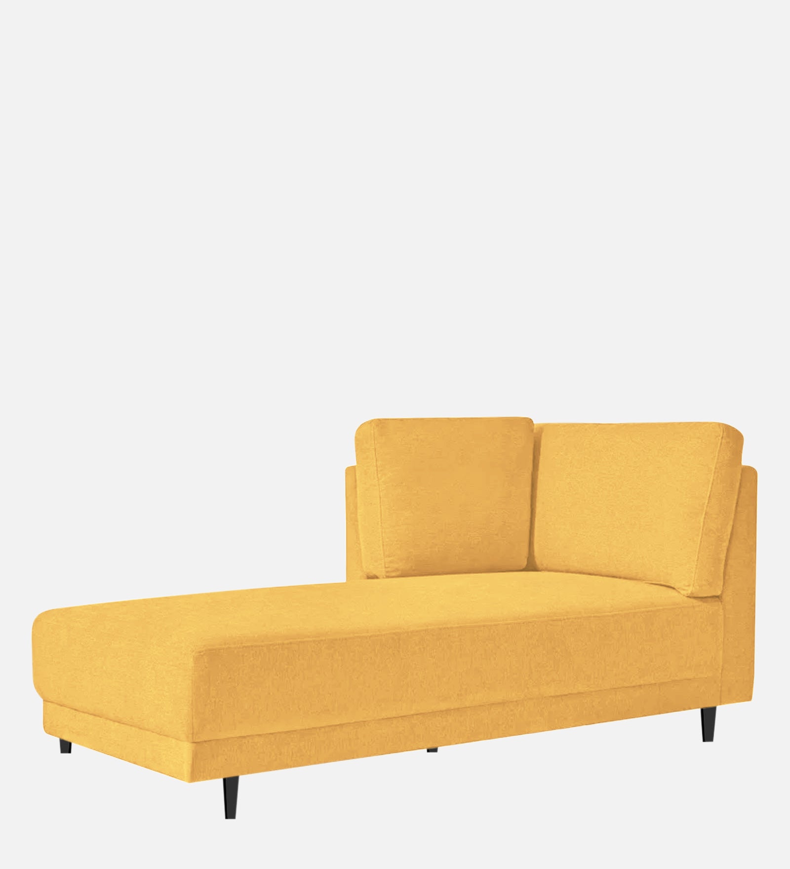 Jonze Velvet LHS Chaise Lounger In Turmeric Yellow Colour - Febonic Living