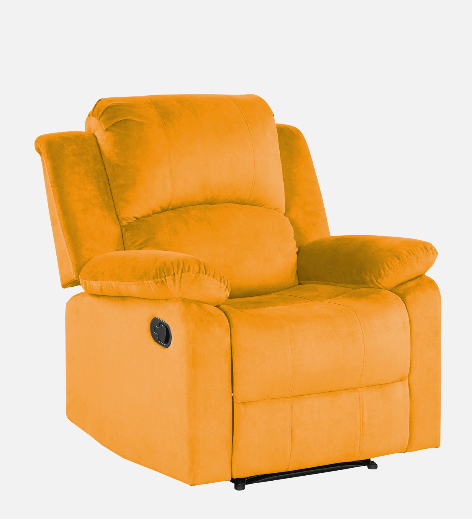 Lexi Fabric 1 Seater Motorized Recliner In Safforn Yellow Colour - Febonic Living