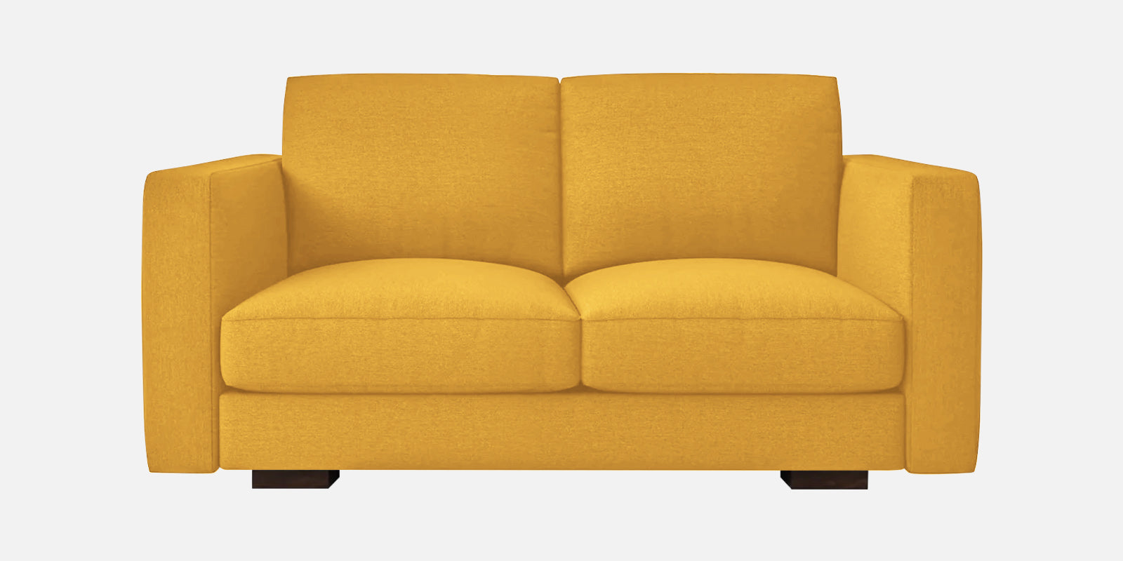 Messy Fabric 2 Seater Sofa In Bold Yellow Colour - Febonic Living