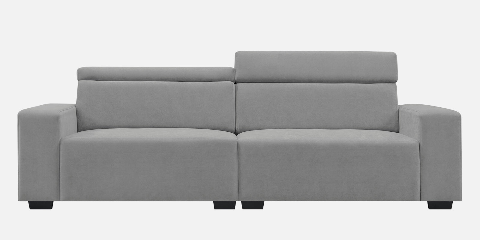 Hiro Fabric 3 Seater Sofa In Smoke Grey Colour - Febonic Living