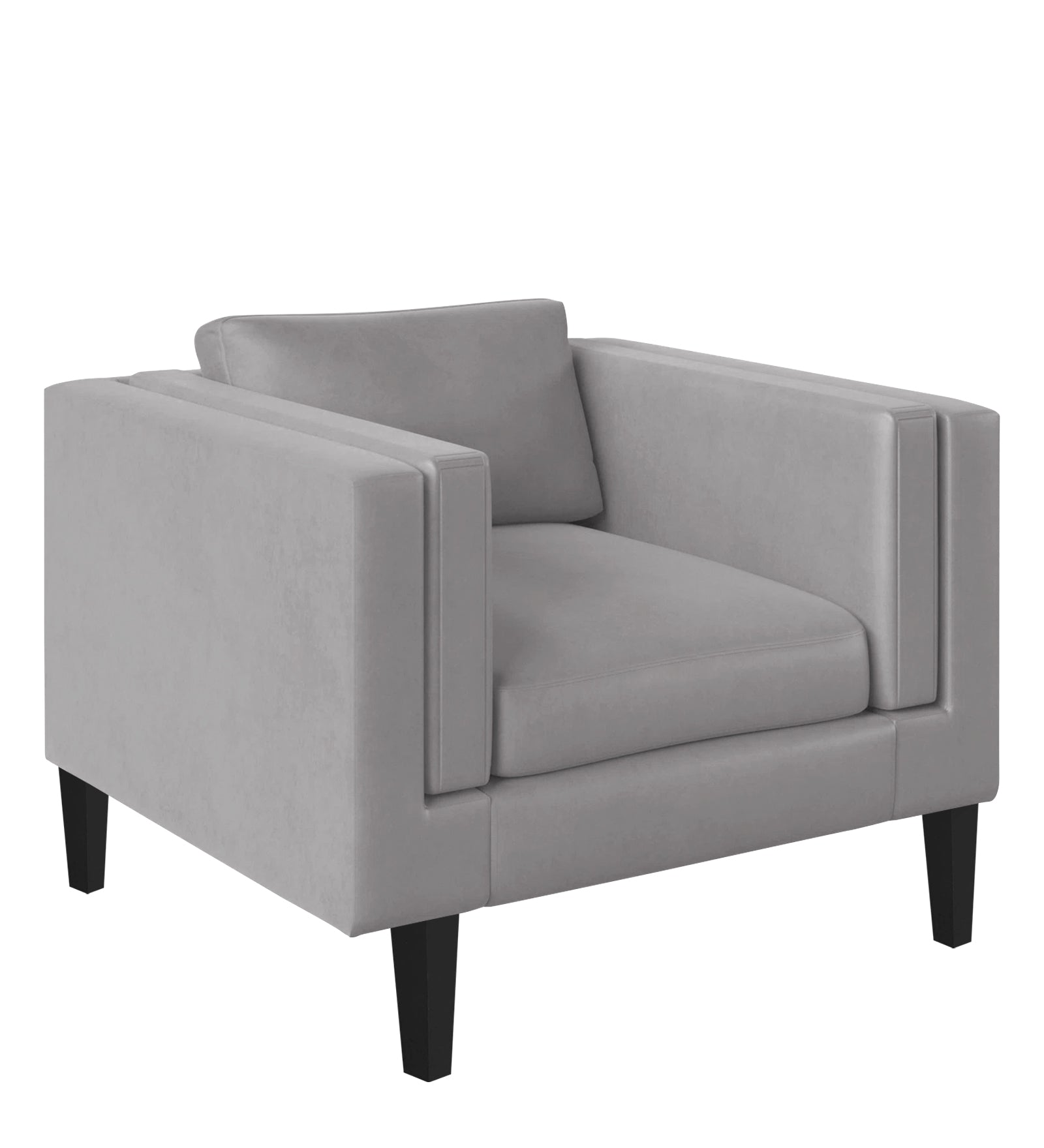 Jasper Velvet 1 Seater Sofa in Concrete grey Colour