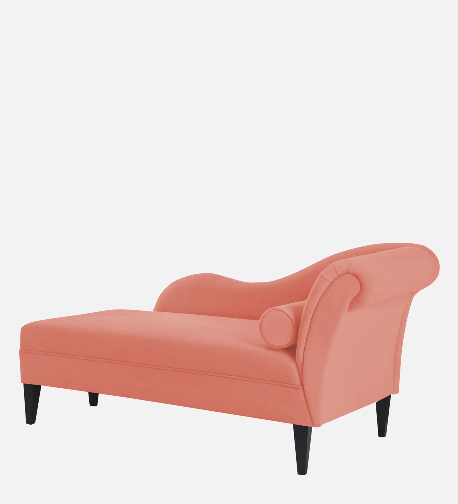 Rana Velvet LHS Chaise Lounger In Blush Pink Colour - Febonic Living