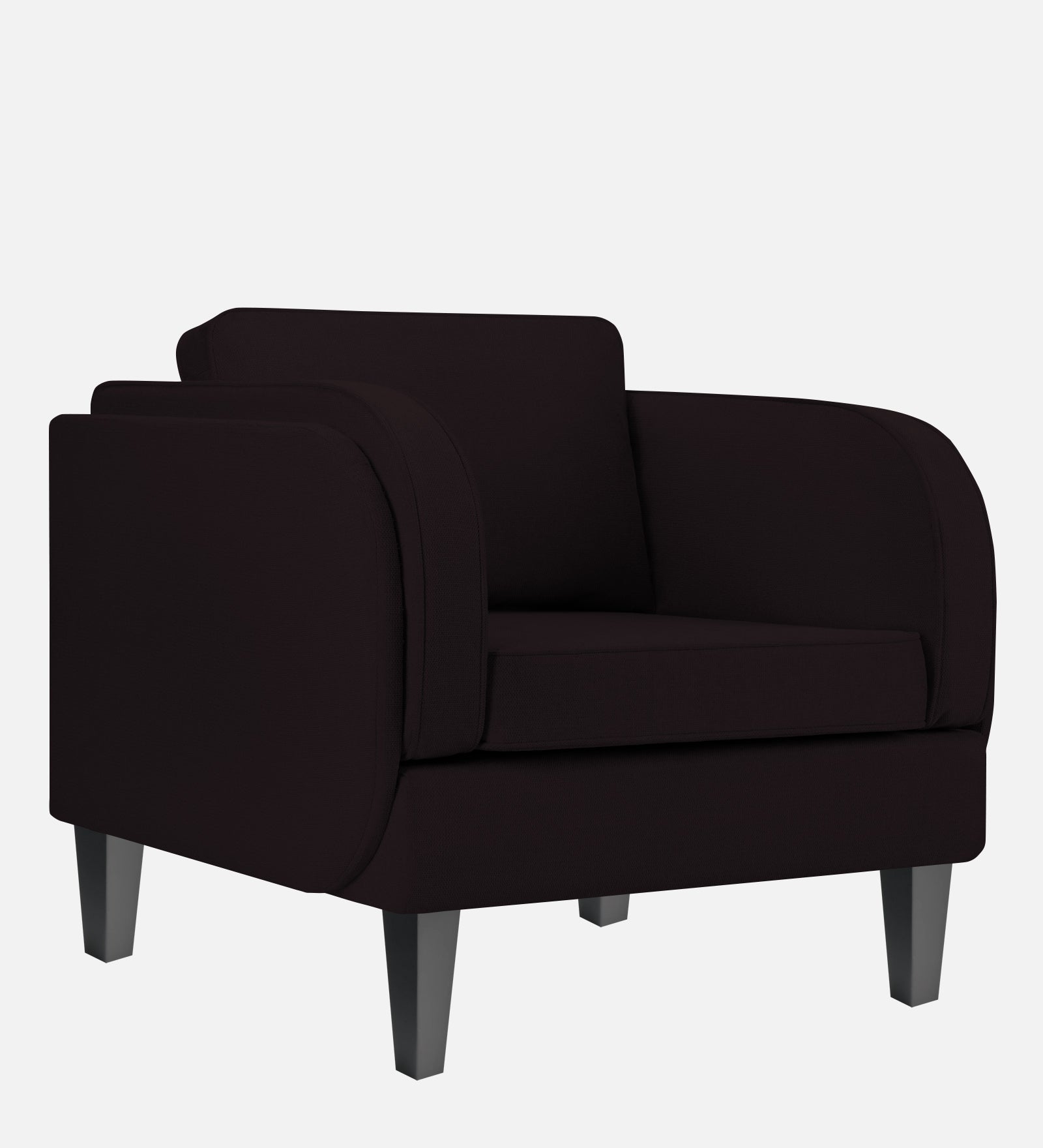 Siddy Fabric 1 Seater Sofa in Cara Brown Colour