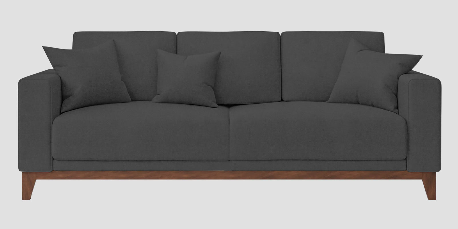 Luca Fabric 3 Seater Sofa In Stone Grey Colour - Febonic Living
