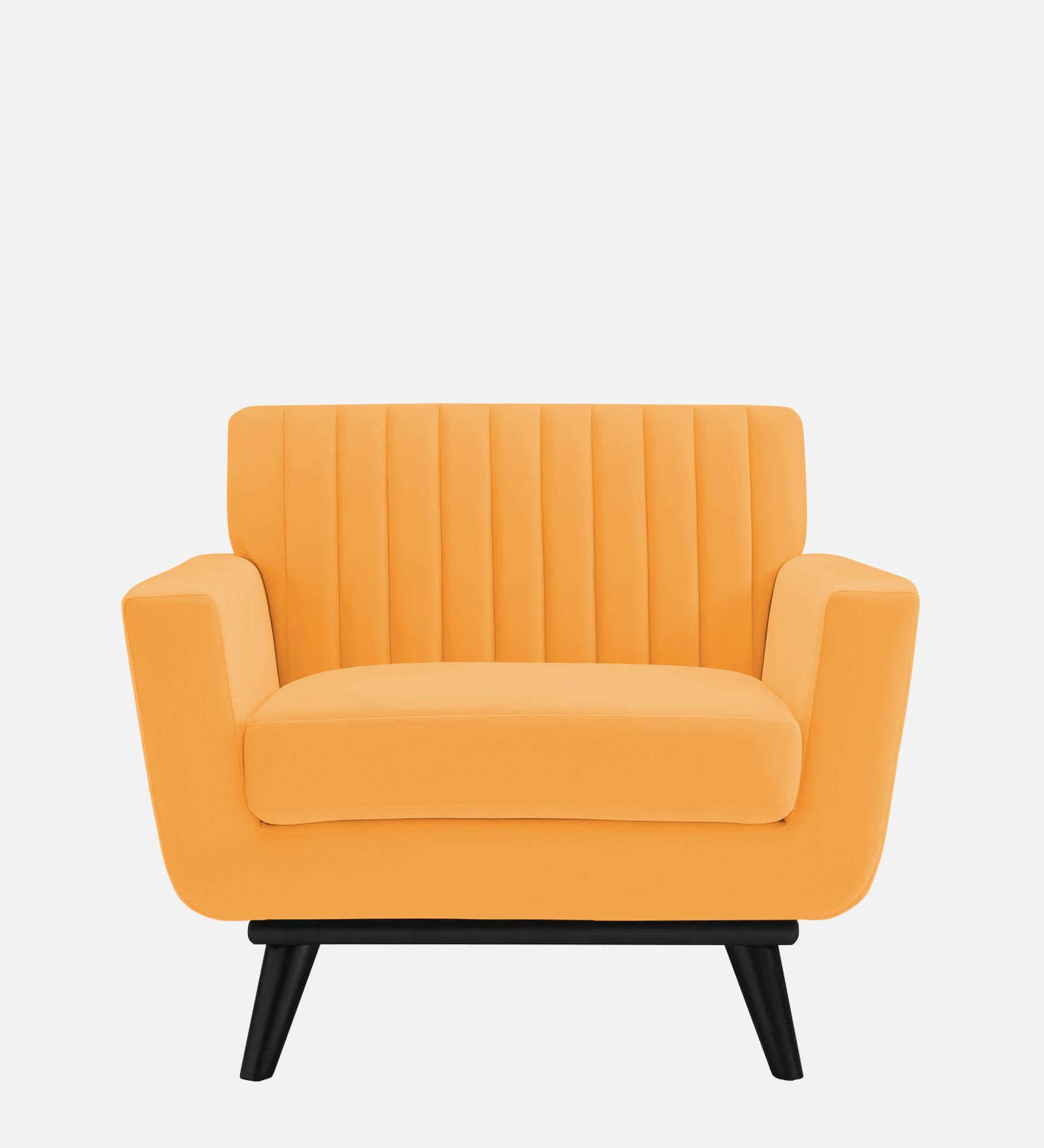 Tucker Velvet 1 Seater Sofa In Tangerine Orange Colour - Febonic Living